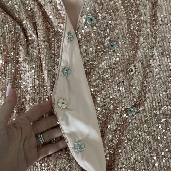 NWT Rose Gold Sequinned Party Dress Size XS (0-2) - Picture 6 of 6